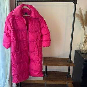 Wild Fable puffer jacket in Neon Pink